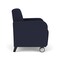 Lesro Siena Lounge Reception Wide Guest Chair with Front Casters, Black Wood Back Legs, OH Navy Upholstery SN1201 - alternate 3